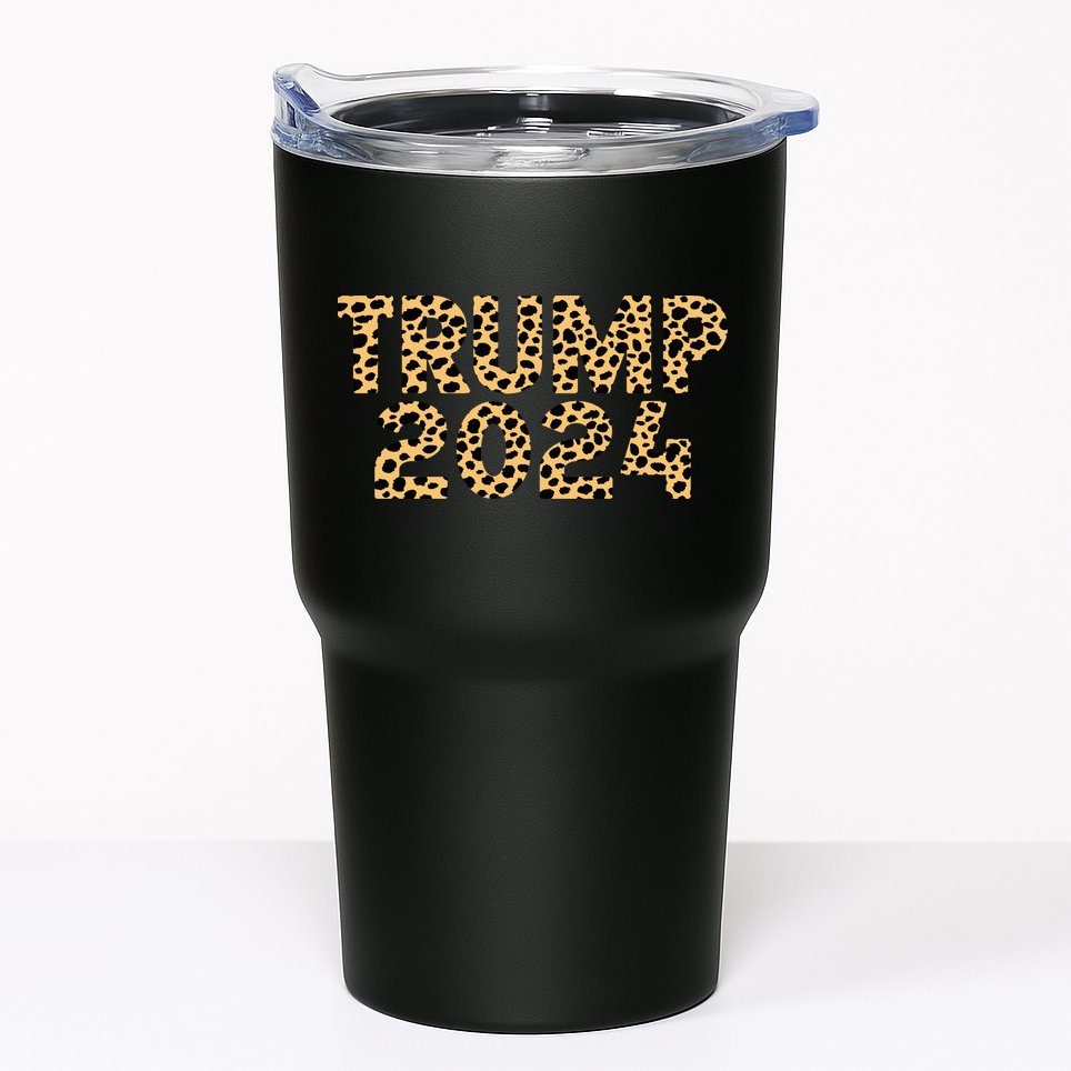 Trump 2024 Leopard Design Tumbler