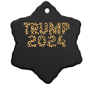 Trump 2024 Leopard Design Ceramic Star Ornament