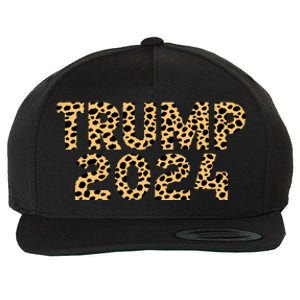 Trump 2024 Leopard Design Wool Snapback Cap