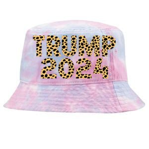 Trump 2024 Leopard Design Tie-Dyed Bucket Hat