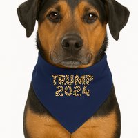 Trump 2024 Leopard Design USA-Made Doggie Bandana