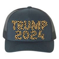 Trump 2024 Leopard Design Yupoong Adult 5-Panel Trucker Hat