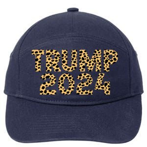 Trump 2024 Leopard Design 7-Panel Snapback Hat