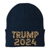 Trump 2024 Leopard Design Knit Cap Winter Beanie