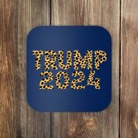 Trump 2024 Leopard Design Coaster