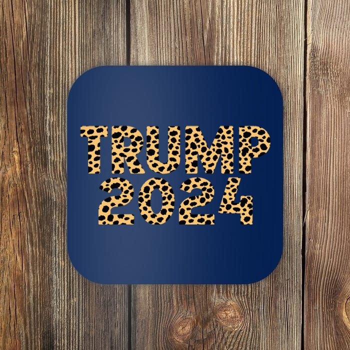 Trump 2024 Leopard Design Coaster