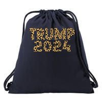 Trump 2024 Leopard Design Drawstring Bag