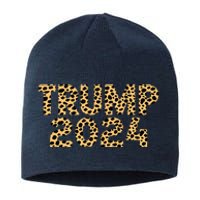 Trump 2024 Leopard Design Sustainable Beanie