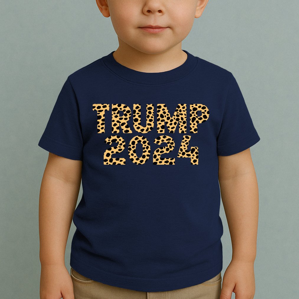 Trump 2024 Leopard Design Toddler T-Shirt
