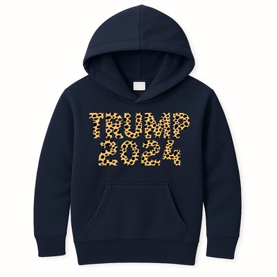Trump 2024 Leopard Design Kids Hoodie