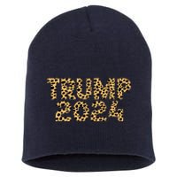 Trump 2024 Leopard Design Short Acrylic Beanie