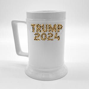 Trump 2024 Leopard Design Beer Stein