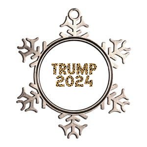 Trump 2024 Leopard Design Metallic Star Ornament