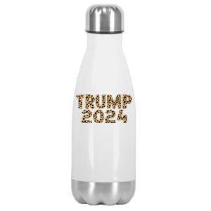 Trump 2024 Leopard Design Stainless Steel Insulated Water Bottle