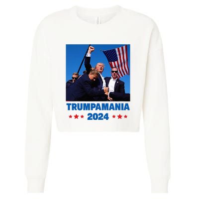 Trumpamania 2024 Let Trumpamania Run Way Brother Cropped Pullover Crew