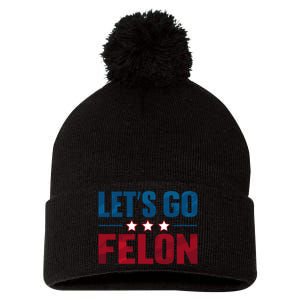 Trump 2024 Loyalty Felon Leader Pro Supporter Design Pom Pom 12in Knit Beanie