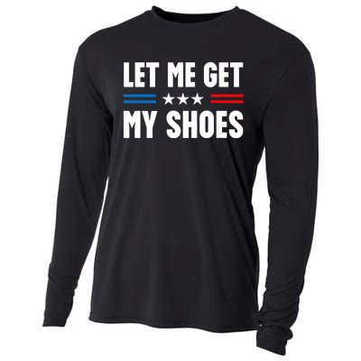 Trump 2024 Let Me Get My Shoes Funny Voting Election 2024 Usa Cooling Performance Long Sleeve Crew