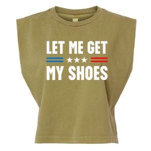 Trump 2024 Let Me Get My Shoes Funny Voting Election 2024 Usa Garment-Dyed Women's Muscle Tee