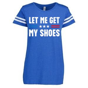 Trump 2024 Let Me Get My Shoes Funny Voting Election 2024 Usa Enza Ladies Jersey Football T-Shirt