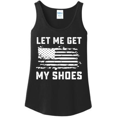 Trump 2024 Let Me Get My Shoes Funny Quote Saying Ladies Essential Tank