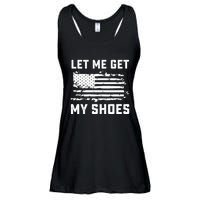 Trump 2024 Let Me Get My Shoes Funny Quote Saying Ladies Essential Flowy Tank