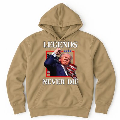 Trump 2024 Legends Never Die Fight Trump Fist Pump Shot Hoodie