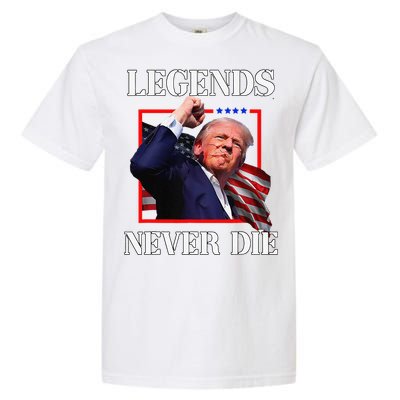 Trump 2024 Legends Never Die Fight Trump Fist Pump Shot Garment-Dyed Heavyweight T-Shirt