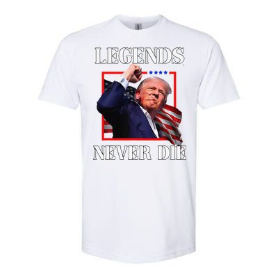 Trump 2024 Legends Never Die Fight Trump Fist Pump Shot Softstyle CVC T-Shirt