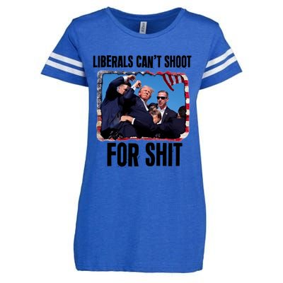 Trump 2024 Liberals Cant Shoot For Shit Enza Ladies Jersey Football T-Shirt