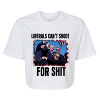 Trump 2024 Liberals Cant Shoot For Shit Bella+Canvas Jersey Crop Tee