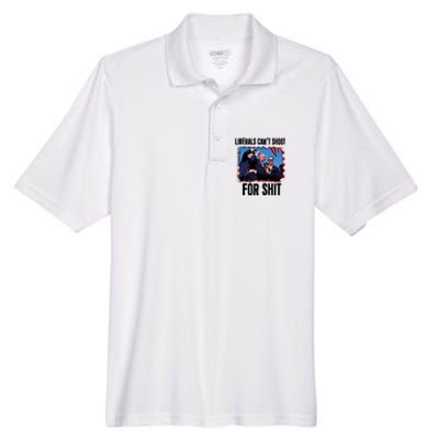 Trump 2024 Liberals Cant Shoot For Shit Men's Origin Performance Pique Polo