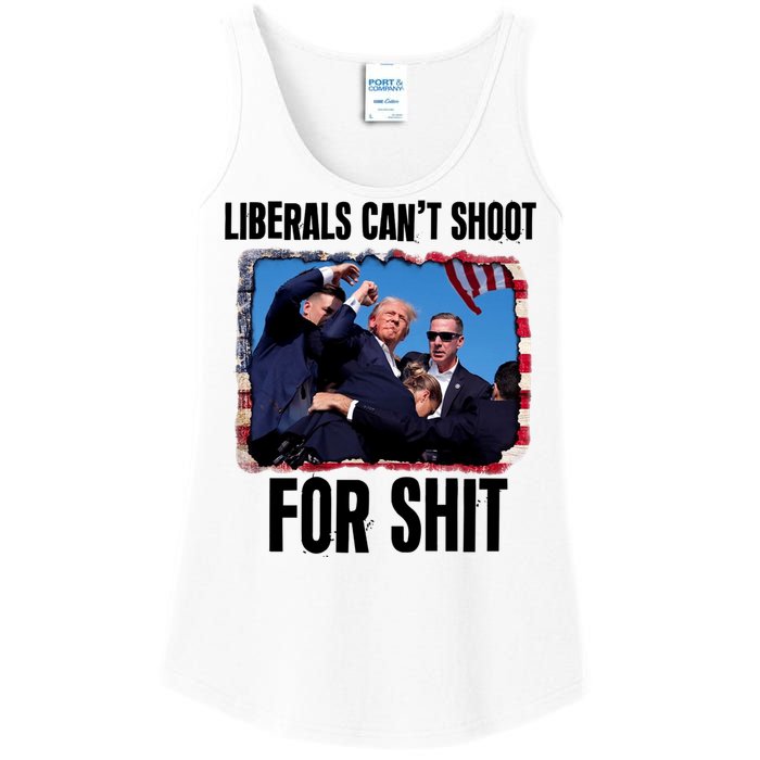 Trump 2024 Liberals Cant Shoot For Shit Ladies Essential Tank