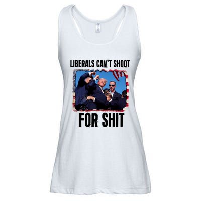 Trump 2024 Liberals Cant Shoot For Shit Ladies Essential Flowy Tank