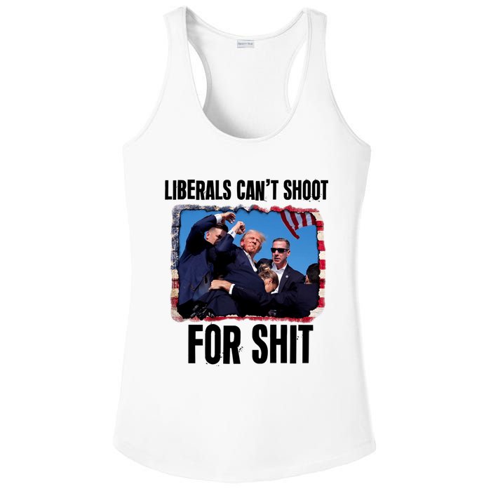 Trump 2024 Liberals Cant Shoot For Shit Ladies PosiCharge Competitor Racerback Tank