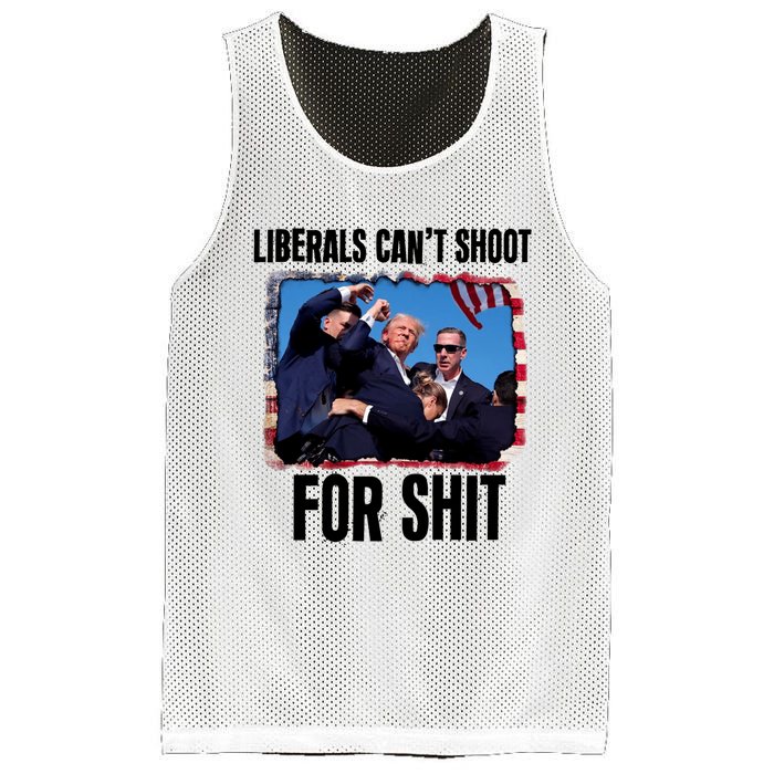 Trump 2024 Liberals Cant Shoot For Shit Mesh Reversible Basketball Jersey Tank