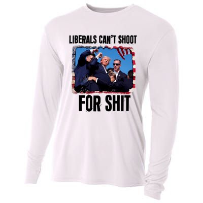 Trump 2024 Liberals Cant Shoot For Shit Cooling Performance Long Sleeve Crew