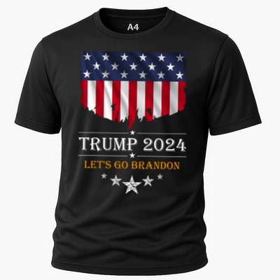Trump 2024 Lets Go Brandon U.S Flag Performance Shirt