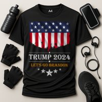 Trump 2024 Lets Go Brandon U.S Flag Performance Shirt