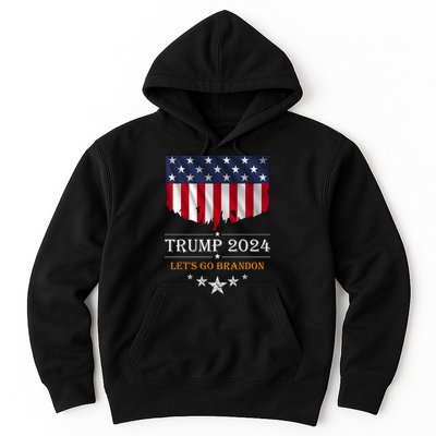 Trump 2024 Lets Go Brandon U.S Flag Hoodie