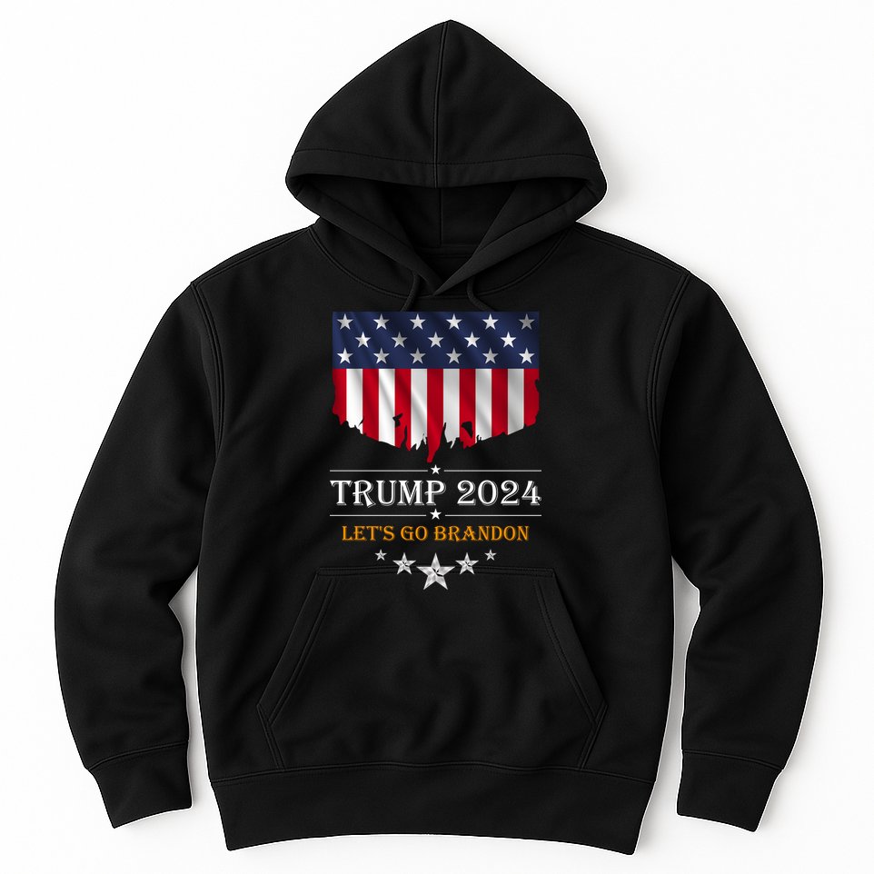 Trump 2024 Lets Go Brandon U.S Flag Hoodie