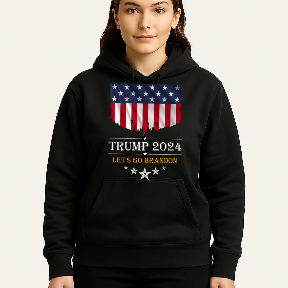 Trump 2024 Lets Go Brandon U.S Flag Hoodie