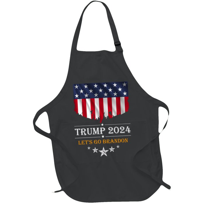 Trump 2024 Lets Go Brandon U.S Flag Apron