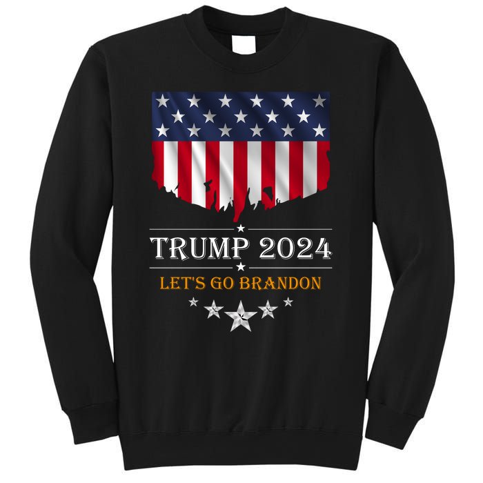 Trump 2024 Lets Go Brandon U.S Flag Sweatshirt