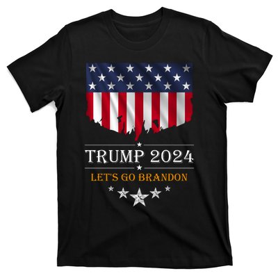 Trump 2024 Lets Go Brandon U.S Flag T-Shirt