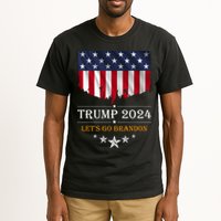 Trump 2024 Lets Go Brandon U.S Flag Tall T-Shirt