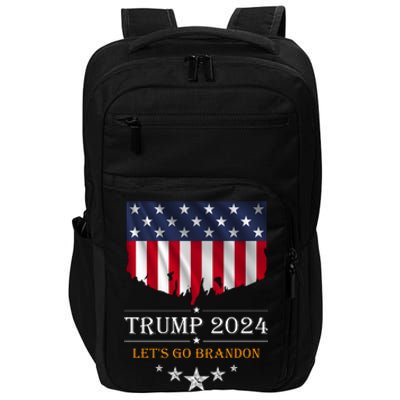 Trump 2024 Lets Go Brandon U.S Flag Impact Tech Backpack