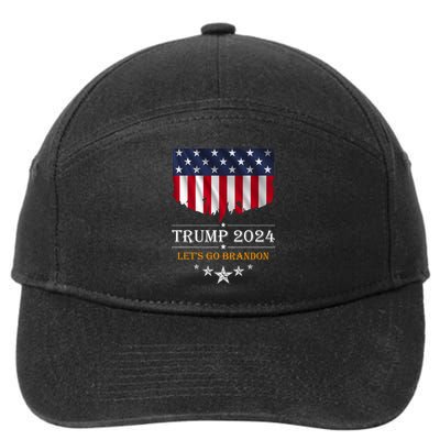 Trump 2024 Lets Go Brandon U.S Flag 7-Panel Snapback Hat