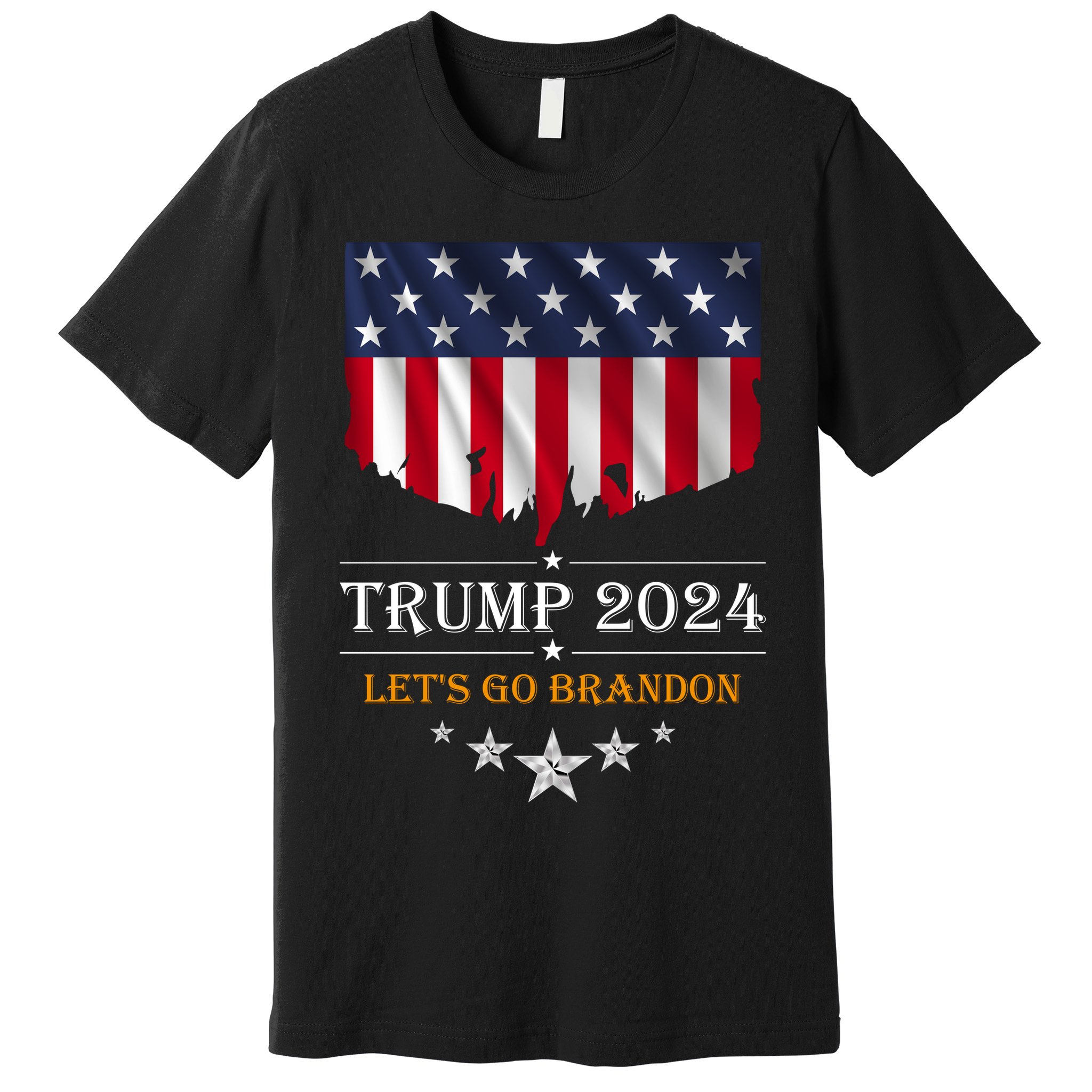 Trump 2024 Lets Go Brandon U.S Flag Premium T-Shirt