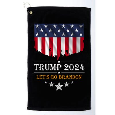 Trump 2024 Lets Go Brandon U.S Flag Golf Towel