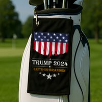 Trump 2024 Lets Go Brandon U.S Flag Golf Towel